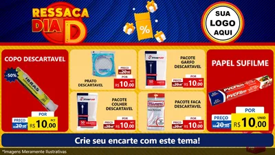 Modelo de TV para TV Horizontal com o tema Ressaca Dia D para Embalagens