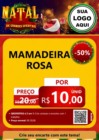 Modelo de Cartaz para Cartaz A4 Vertical com o tema Natal de Grandes Ofertas para Bebês