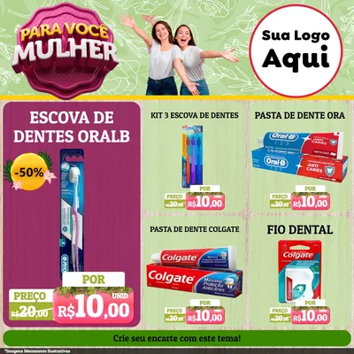 Modelo de Rede Social para Feed Facebook com o tema Para Você Mulher para Higiene Pessoal
