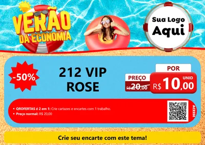 Modelo de Cartaz para Cartaz A4 Horizontal com o tema Verão da Economia para Perfumes