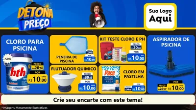 Modelo de TV para TV Horizontal com o tema Detona Preços para Produtos para Piscina