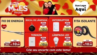 Modelo de TV para TV Horizontal com o tema Semana das Mães Premiada para Materiais Elétricos