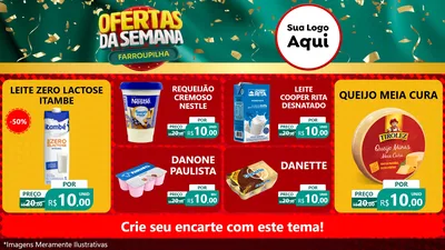 Modelo de TV para TV Horizontal com o tema Ofertas da Semana Farroupilha para Frios e Laticínios