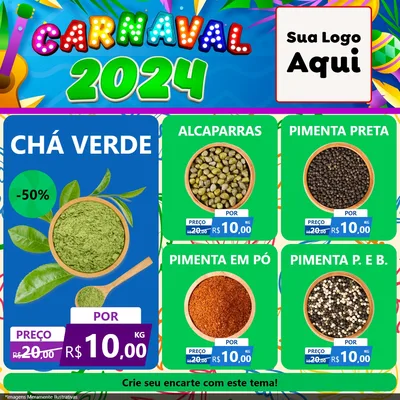 Modelo de Rede Social para Feed Facebook com o tema Carnaval 2027 para Produtos Naturais