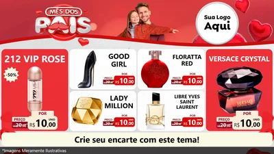 Modelo de TV para TV Horizontal com o tema Mês dos Pais para Perfumes