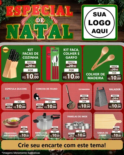 Modelo de Rede Social para Feed Instagram com o tema Especial de Natal para Utilidades Domésticas