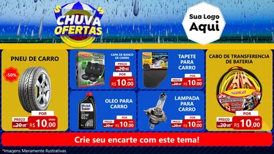 Modelo de TV para TV Horizontal com o tema Chuva de Ofertas para Auto peças