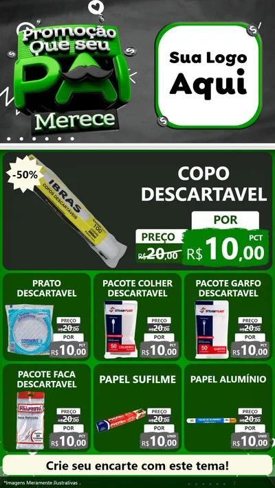 Modelo de Rede Social para Stories com o tema Promoção Que seu Pai Merece para Embalagens