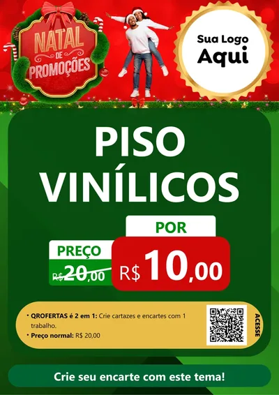 Modelo de Cartaz para Cartaz A4 Vertical com o tema Natal de Promoções para Material para Construção
