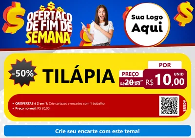 Modelo de Cartaz para Cartaz A4 Horizontal