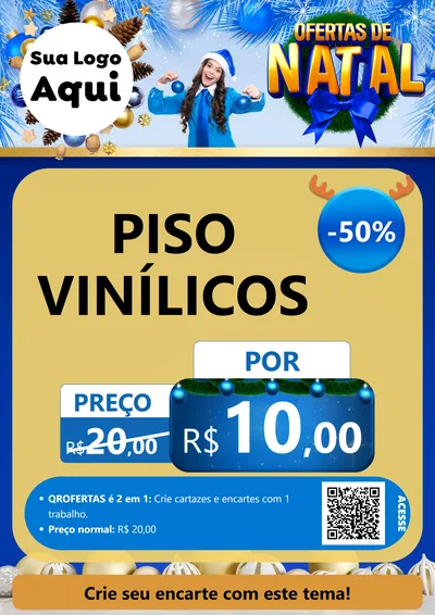Modelo de Cartaz para Cartaz A4 Vertical com o tema Ofertas de Natal para Material para Construção
