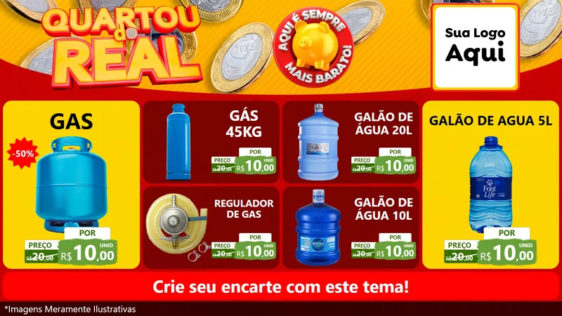 Modelo de TV para TV Horizontal com o tema Quartou do Real para Água e gás