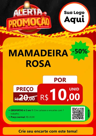 Modelo de Cartaz para Cartaz A4 Vertical com o tema Alerta de Promoção para Bebês