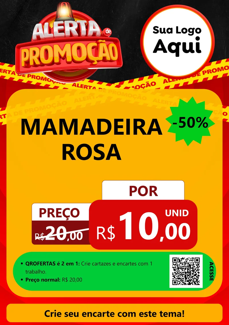 Modelo de Cartaz para Cartaz A4 Vertical com o tema Alerta de Promoção para Bebês