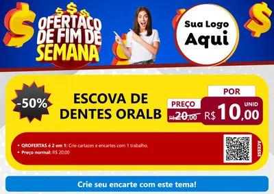 Modelo de Cartaz para Cartaz A4 Horizontal com o tema Ofertaço de Fim de Semana para Higiene Pessoal
