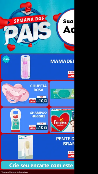 Modelo de TV para TV Vertical com o tema Semana Dos Pais para Bebês