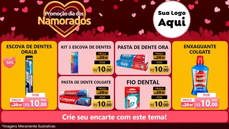 Modelo de TV para TV Horizontal com o tema Promoção Dia Dos Namorados para Higiene Pessoal