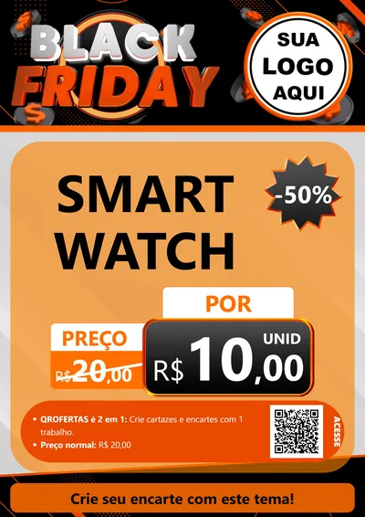 Modelo de Cartaz para Cartaz A4 Vertical com o tema Black Friday para Informática