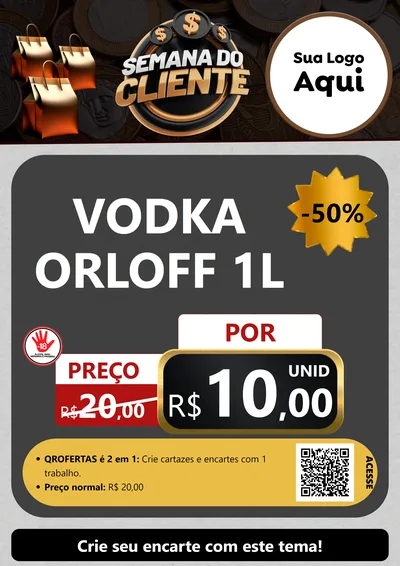 Modelo de Cartaz para Cartaz A4 Vertical com o tema Semana do Cliente para Distribuidora de bebidas