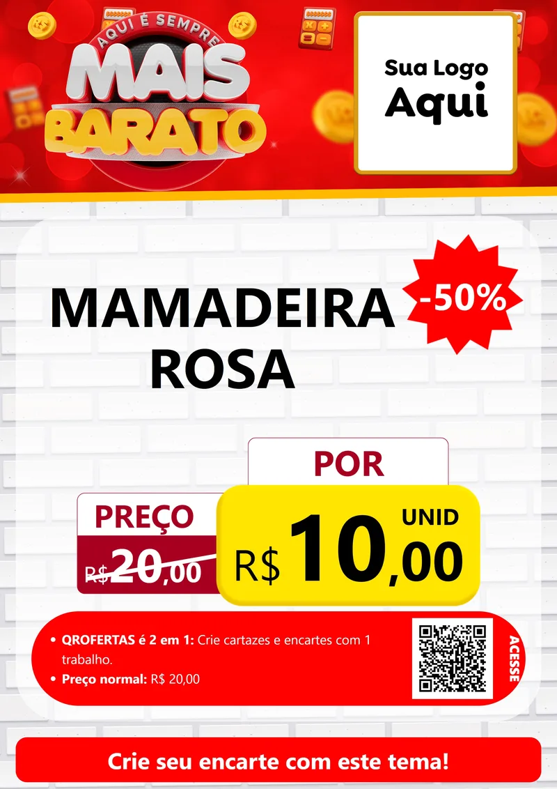 Modelo de Cartaz para Cartaz A4 Vertical com o tema Mais Barato para Bebês