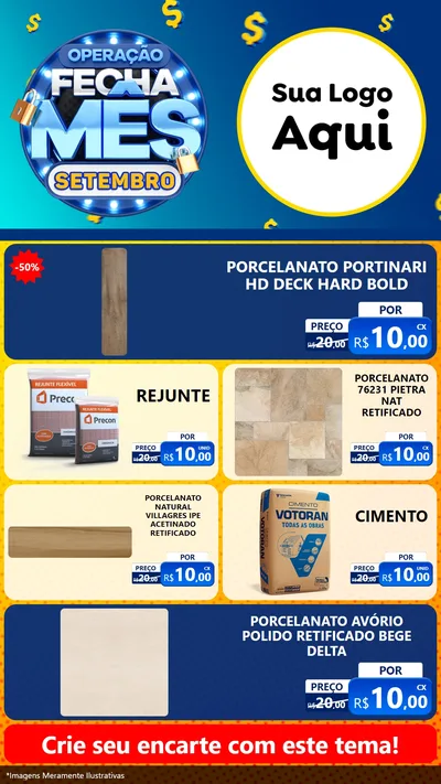 Modelo de TV para TV Vertical com o tema Operação Fecha Mês Setembro para Pisos e revestimentos