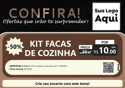 Modelo de Cartaz para Cartaz A4 Horizontal com o tema Confira! Ofertas que irão te surpreender! para Utilidades Domésticas