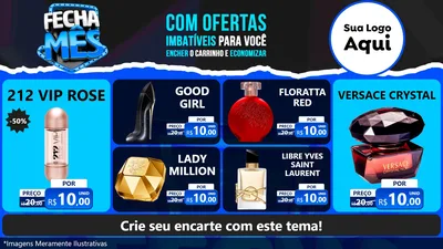 Modelo de TV para TV Horizontal com o tema Fecha Mês para Perfumes