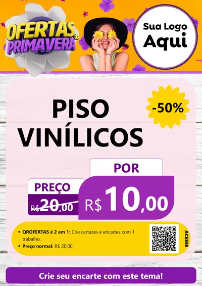 Modelo de Cartaz para Cartaz A4 Vertical com o tema Ofertas Da Primavera para Material para Construção