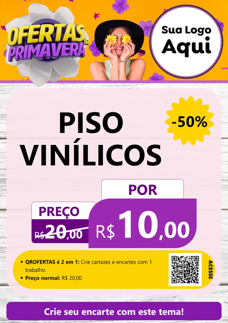 Modelo de Cartaz para Cartaz A4 Vertical com o tema Ofertas Da Primavera para Material para Construção