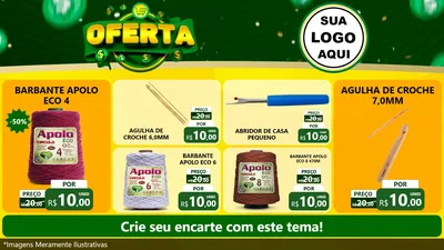 Modelo de TV para TV Horizontal com o tema Oferta para Armarinho e Aviamentos
