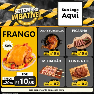 Modelo de Rede Social para Feed Facebook com o tema Setembro Imbatível para Assados