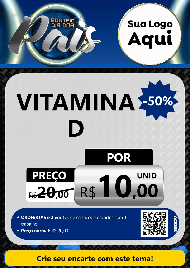 Modelo de Cartaz para Cartaz A4 Vertical com o tema Sorteio Dia Dos Pais para Farmácia