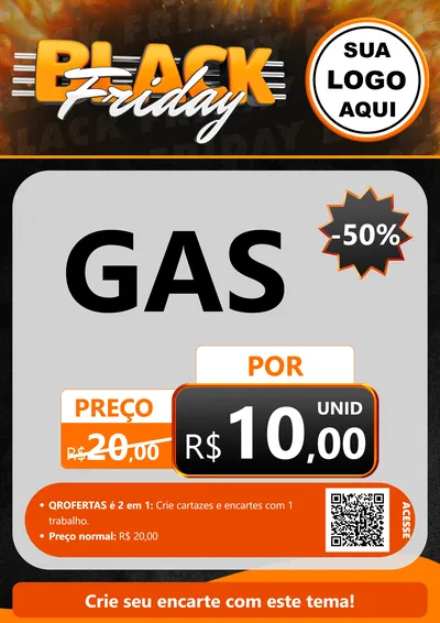 Modelo de Cartaz para Cartaz A4 Vertical com o tema Black Friday para Água e gás