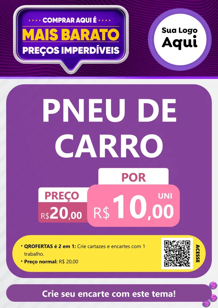 Modelo de Cartaz para Cartaz A4 Vertical com o tema Mais Barato para Auto peças