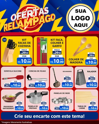 Modelo de Rede Social para Feed Instagram com o tema Ofertas Relâmpago para Utilidades Domésticas