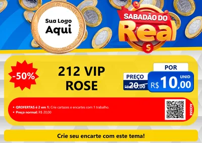 Modelo de Cartaz para Cartaz A4 Horizontal com o tema Sabadão do Real para Perfumes
