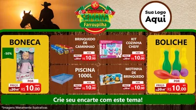 Modelo de TV para TV Horizontal com o tema Especial Semana Farroupilha para Brinquedos