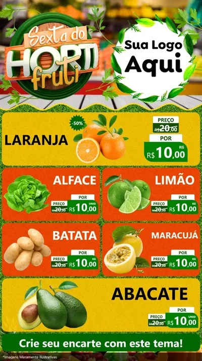 Modelo de TV para TV Vertical com o tema Sexta do Hortifruti para Hortifrúti