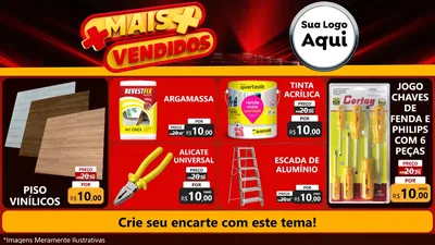 Modelo de TV para TV Horizontal com o tema Mais Vendidos para Material para Construção