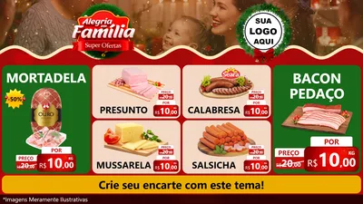 Modelo de TV para TV Horizontal com o tema Alegria Em Família - Super Ofertas para Frios e Laticínios