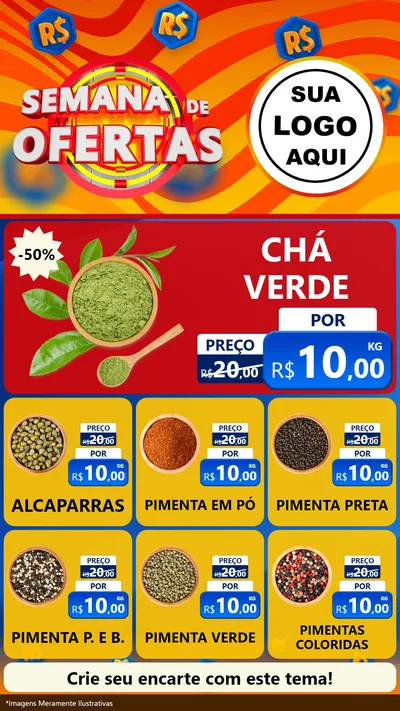 Modelo de Rede Social para Stories com o tema Semana de Ofertas para Produtos Naturais