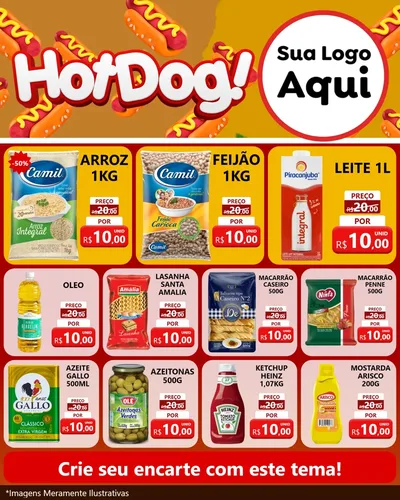 Modelo de Rede Social para Feed Instagram com o tema Hot Dog