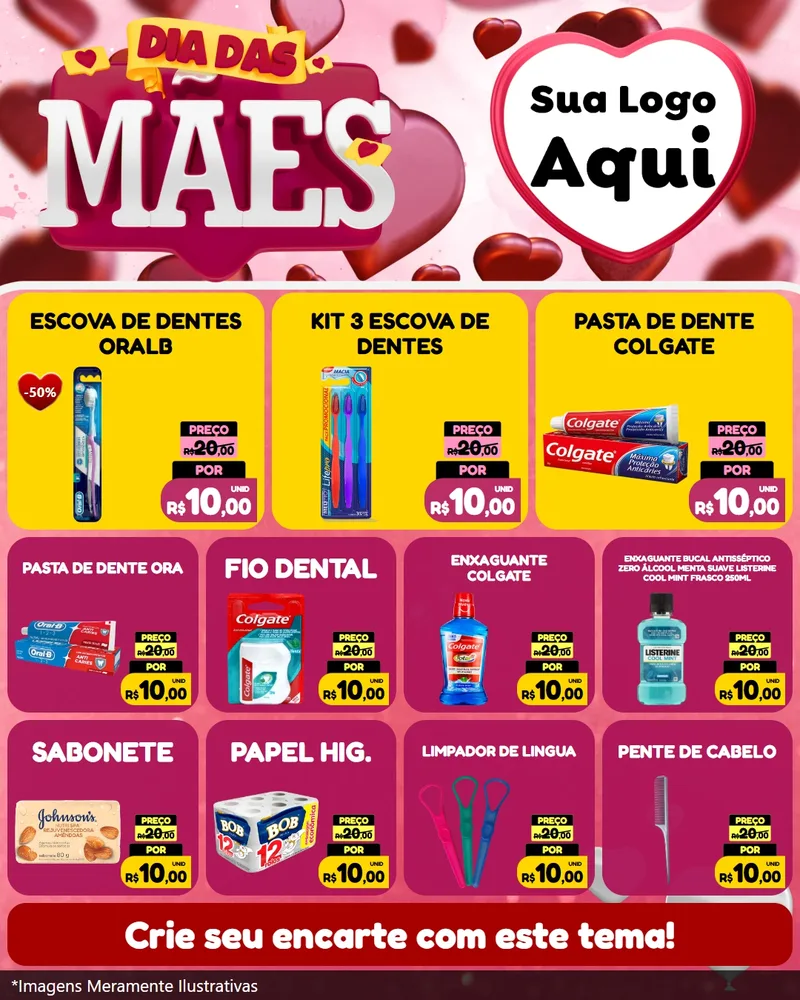 Modelo de Rede Social para Feed Instagram com o tema Dia Das Mães para Higiene Pessoal