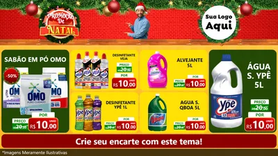 Modelo de TV para TV Horizontal com o tema Promoção de Natal para Produtos de Limpeza