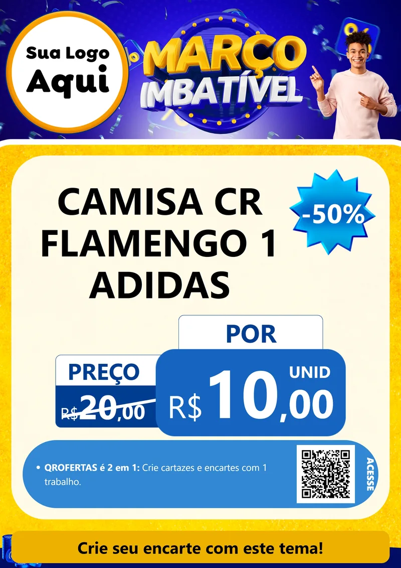 Modelo de Cartaz para Cartaz A4 Vertical com o tema Março Imbatível para Roupas e acessórios