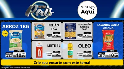 Modelo de TV para TV Horizontal com o tema Sorteio Dia Dos Pais para Supermercado