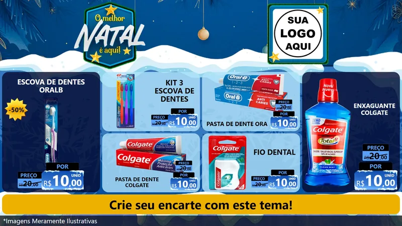 Modelo de TV para TV Horizontal com o tema O Melhor Natal É Aqui! para Higiene Pessoal