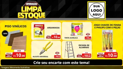 Modelo de TV para TV Horizontal com o tema Operação Limpa Estoque para Material para Construção