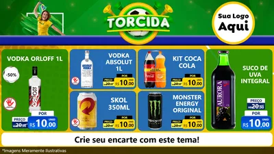 Modelo de TV para TV Horizontal com o tema Torcida para Distribuidora de bebidas