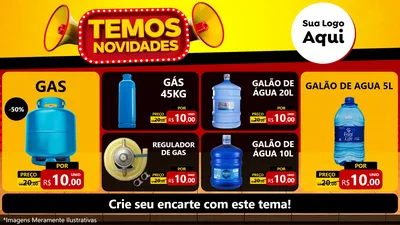 Modelo de TV para TV Horizontal com o tema Temos Novidades para Água e gás